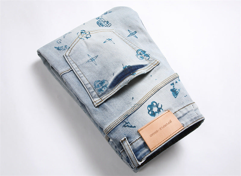 VELCEN Purple Brand Jeans #7049