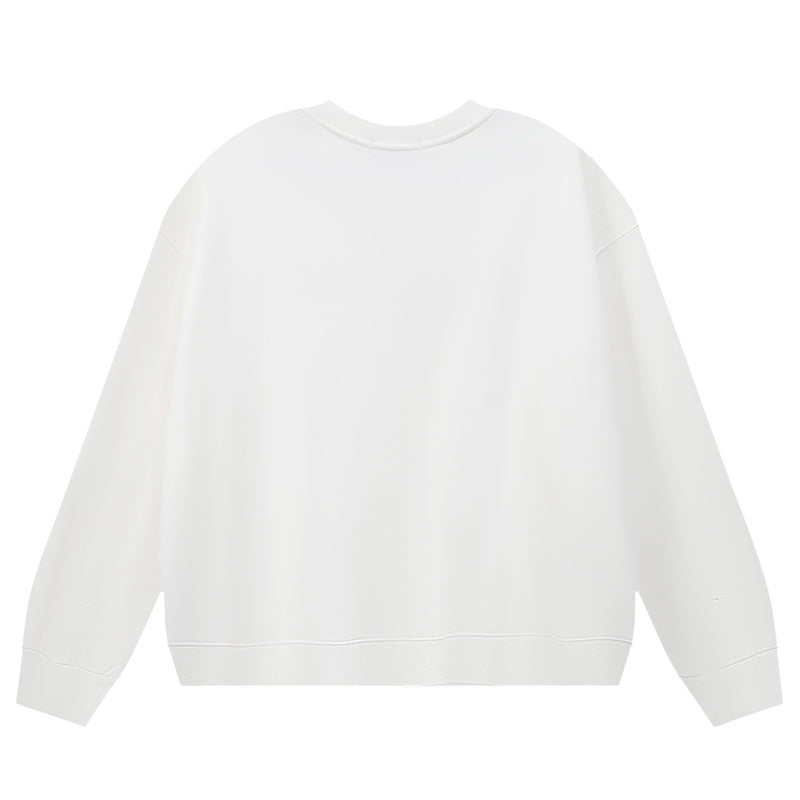 VELCEN Purple Brand Logo Printed Sweatshirts