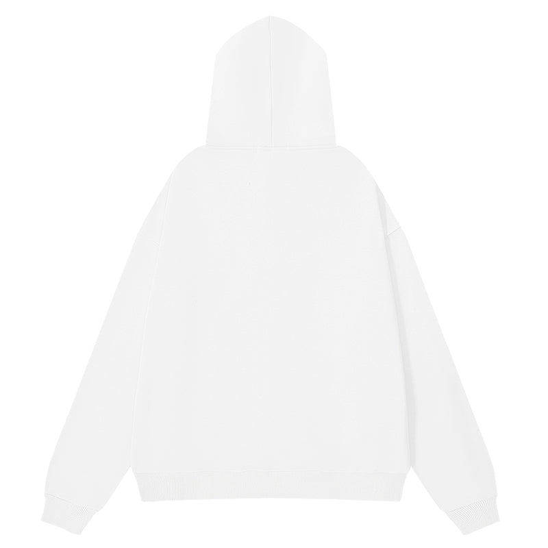VELCEN Purple Brand Logo Pattern Printed Hoodie