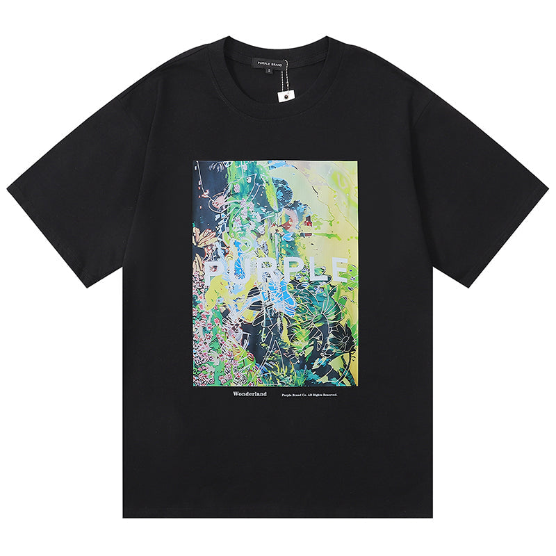 VELCEN Purple Brand Fashion T-Shirt