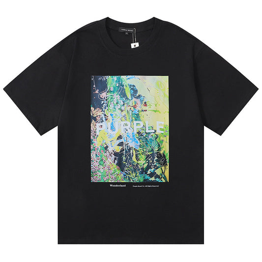 VELCEN Purple Brand Fashion T-Shirt
