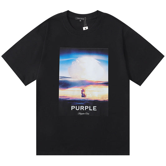 VELCEN Purple Brand Fashion T-Shirt