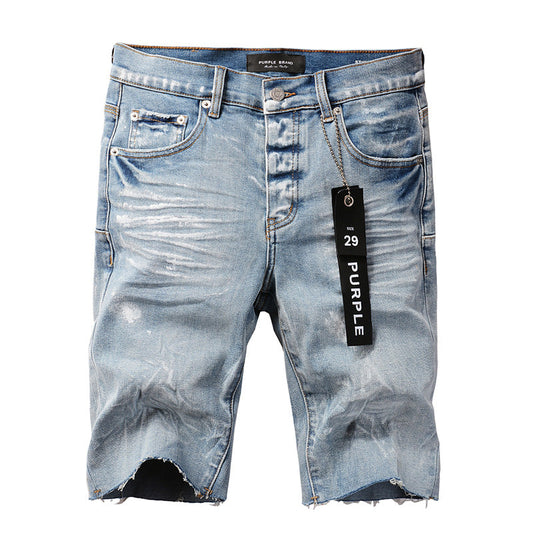 VELCEN Purple Brand Denim Shorts #5091