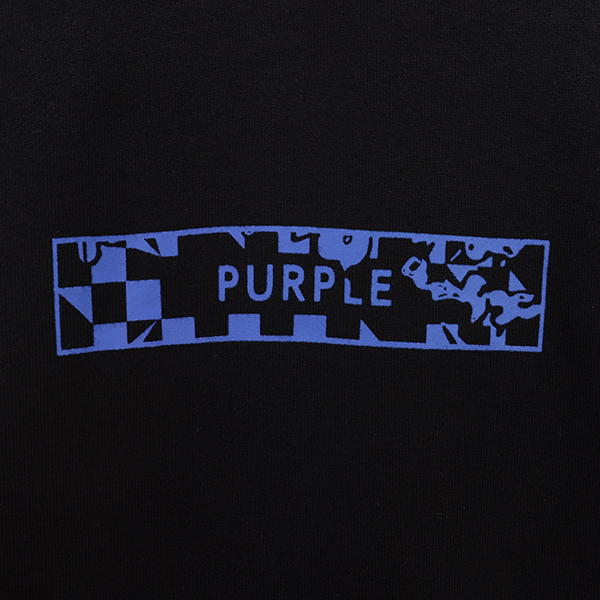 VELCEN Purple Brand Logo Printed Hoodies