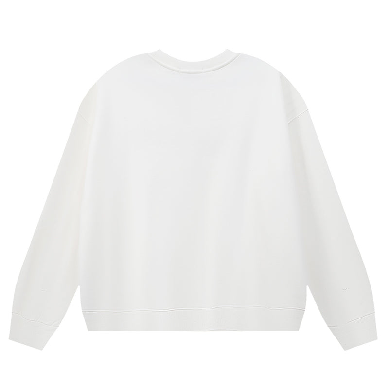 VELCEN Purple Brand Logo Printed Sweatshirts