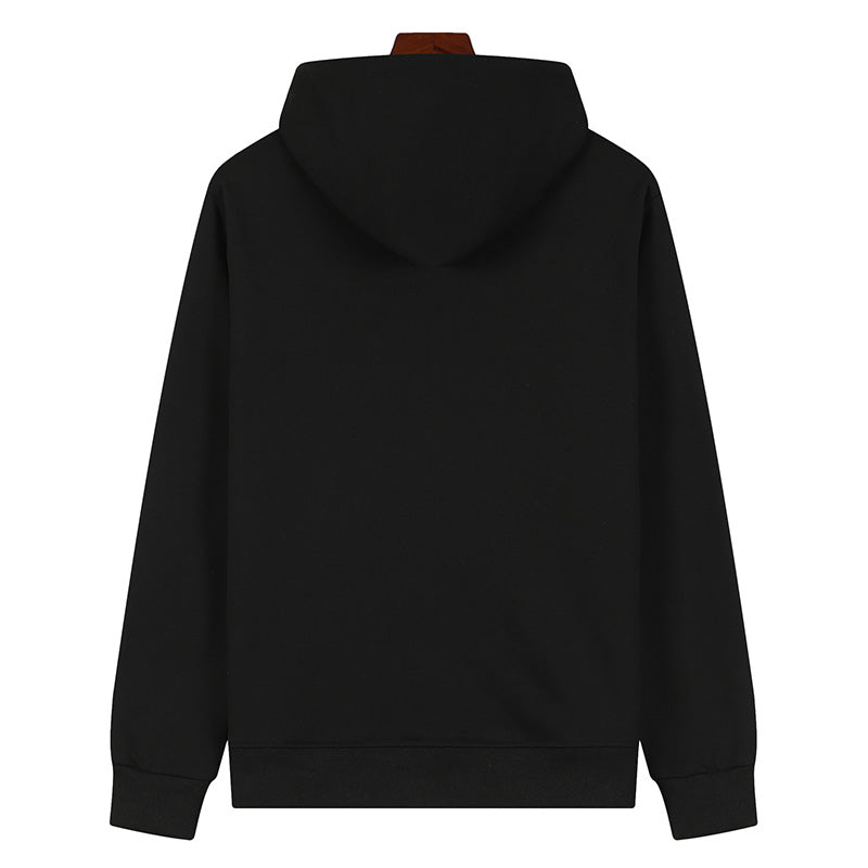 VELCEN Purple Brand Logo Pattern Printed Hoodie