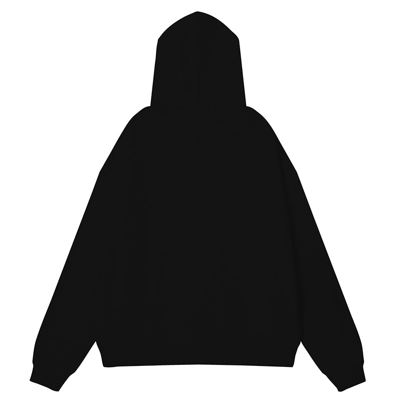 VELCEN Purple Brand Logo Pattern Printed Hoodie