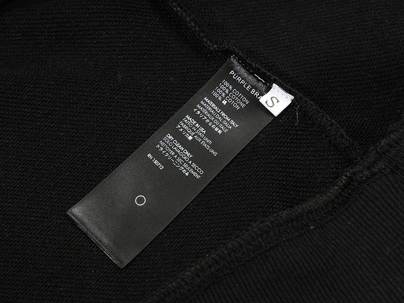 VELCEN Purple Brand Logo Pattern Printed Hoodie