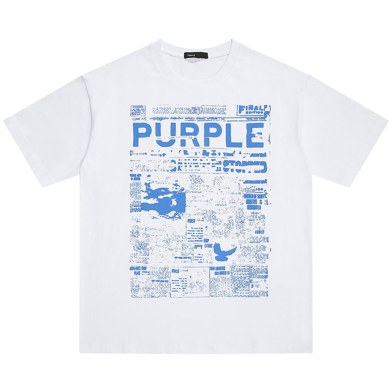 VELCEN Purple Brand Fashion T-Shirt