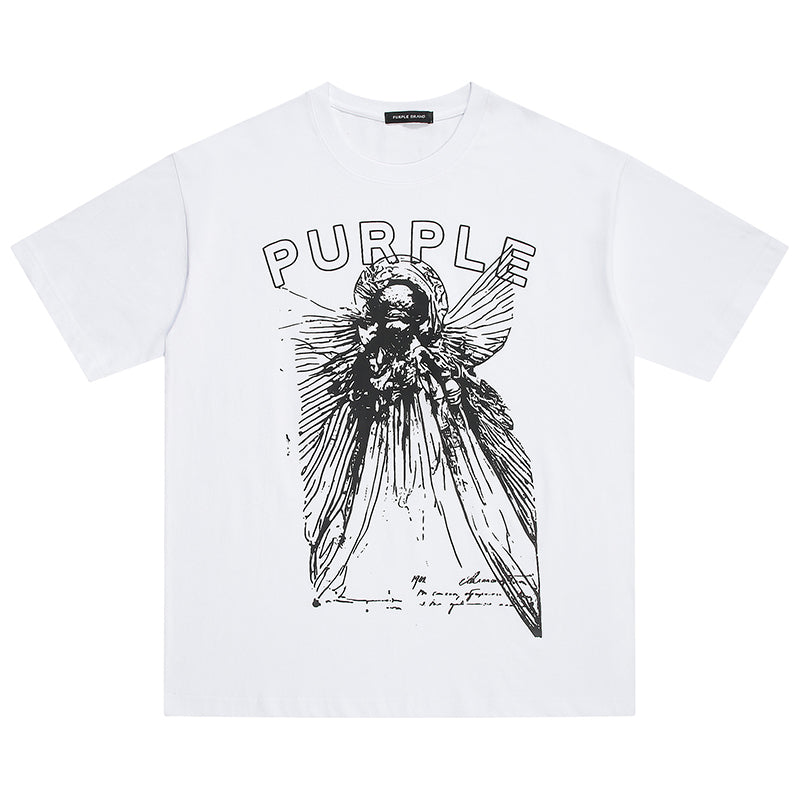 VELCEN Purple Brand Fashion T-Shirt