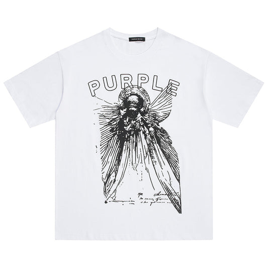 VELCEN Purple Brand Fashion T-Shirt
