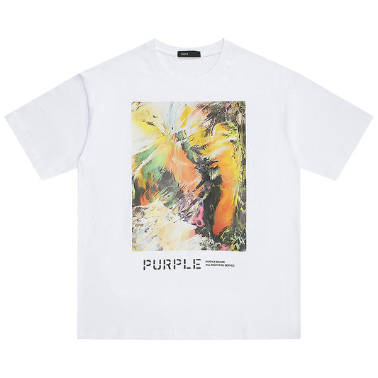 VELCEN Purple Brand Fashion T-Shirt