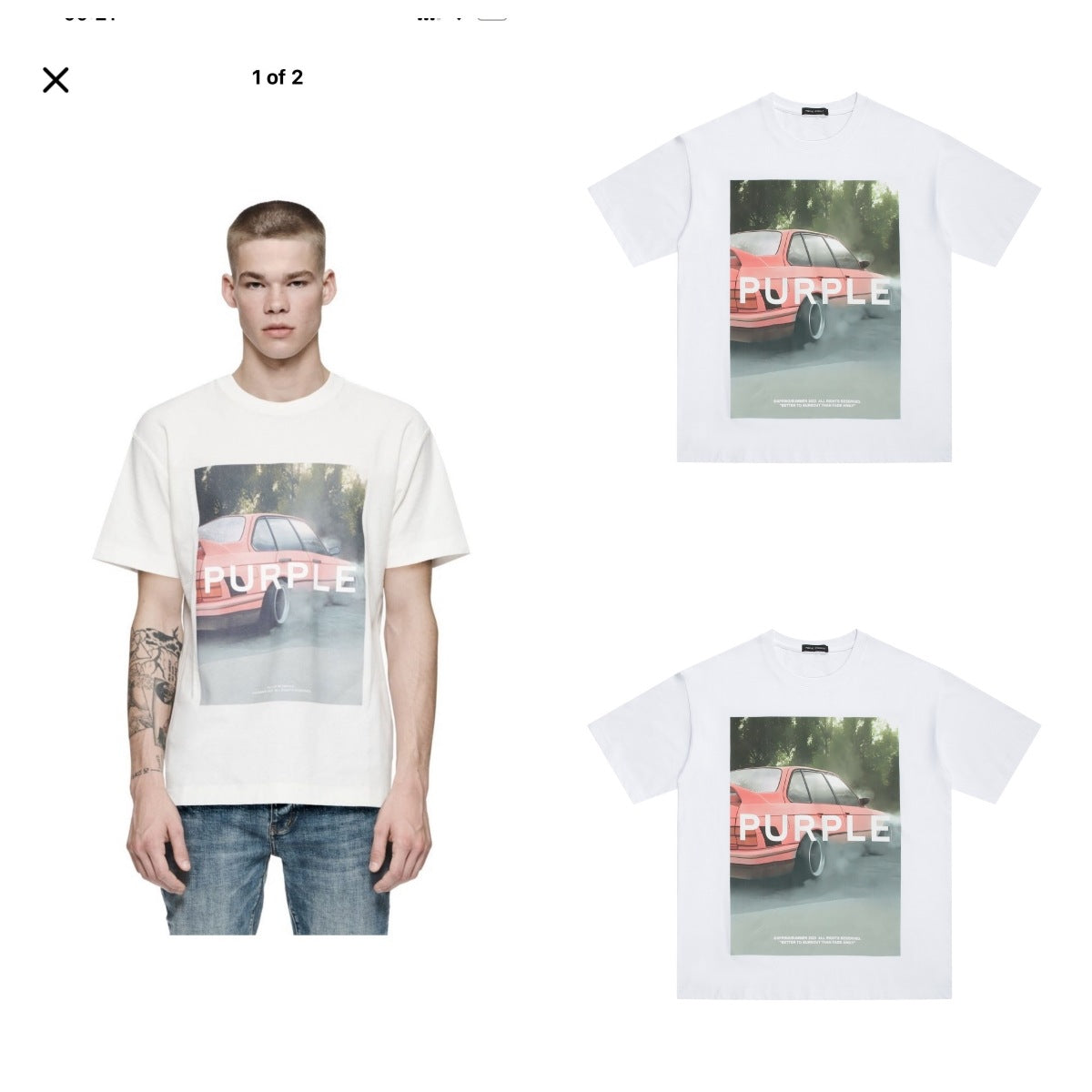 VELCEN Purple Brand Fashion T-Shirt