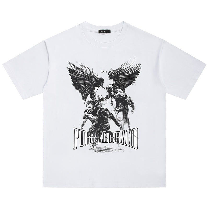 VELCEN Purple Brand Fashion T-Shirt