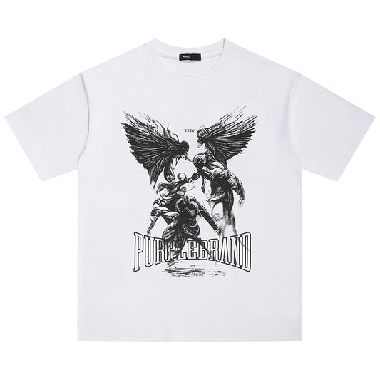 VELCEN Purple Brand Fashion T-Shirt