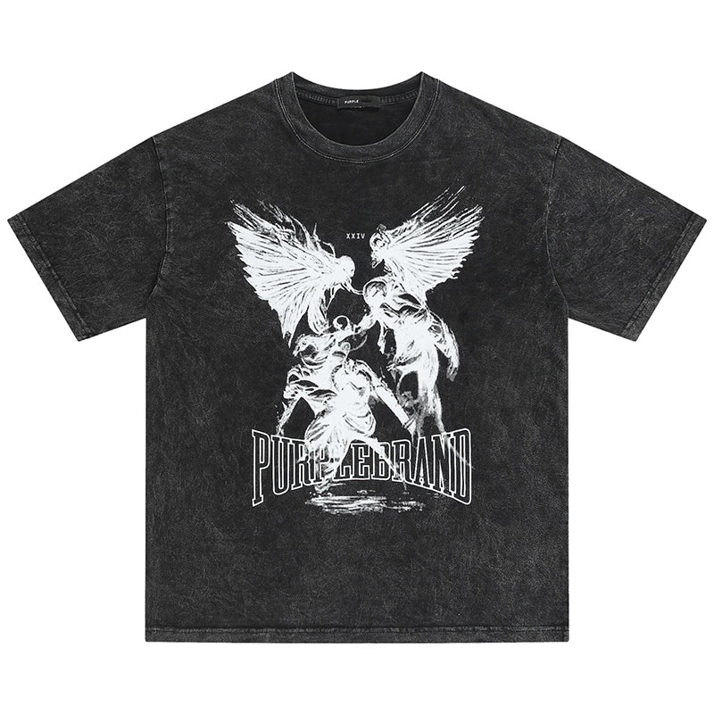 VELCEN Purple Brand Fashion T-Shirt