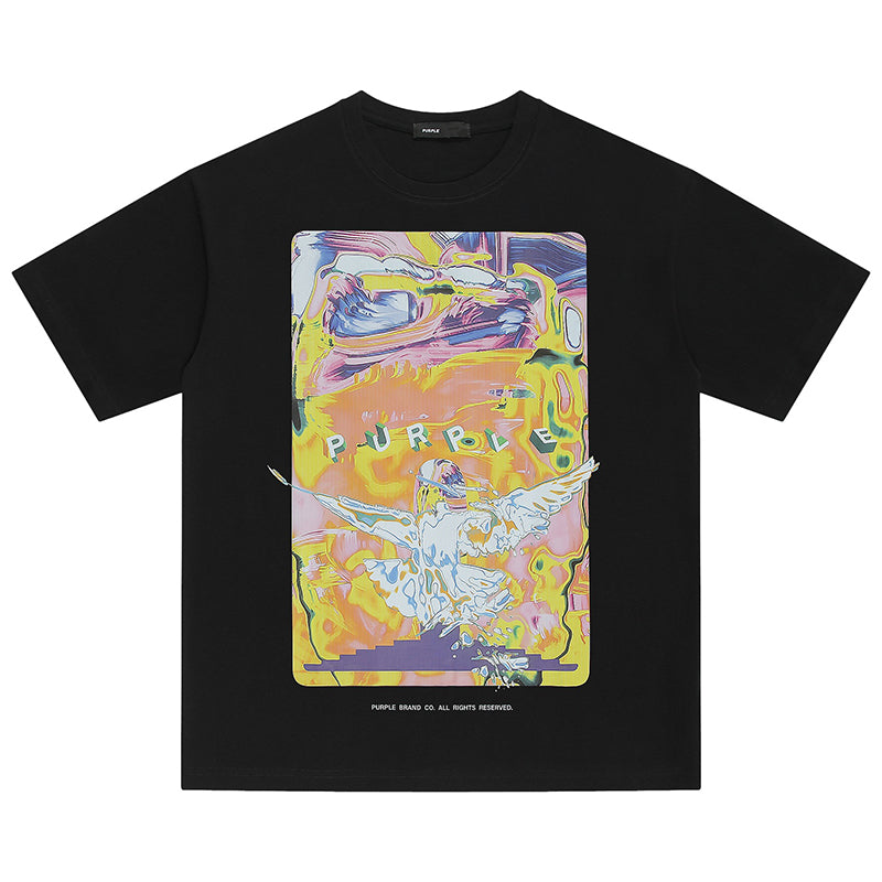 VELCEN Purple Brand Fashion T-Shirt