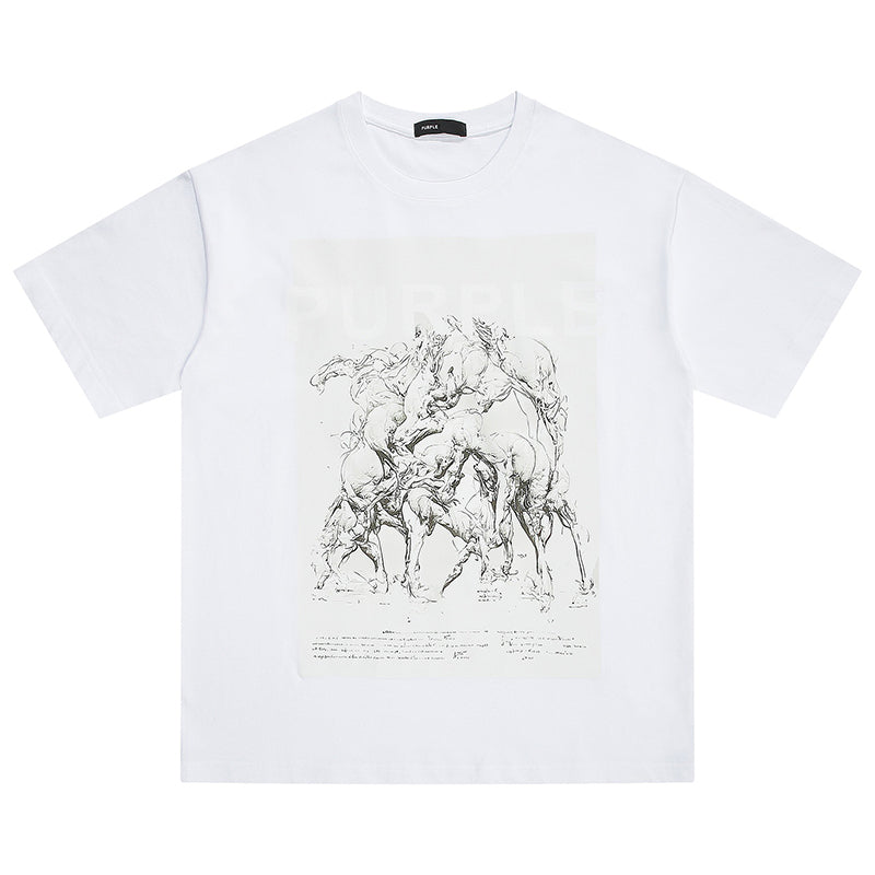 VELCEN Purple Brand Fashion T-Shirt