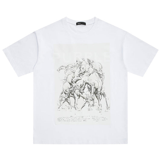 VELCEN Purple Brand Fashion T-Shirt
