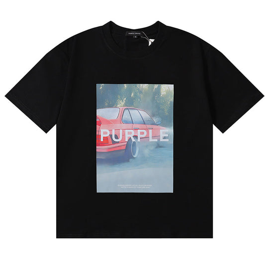 VELCEN Purple Brand Fashion T-Shirt