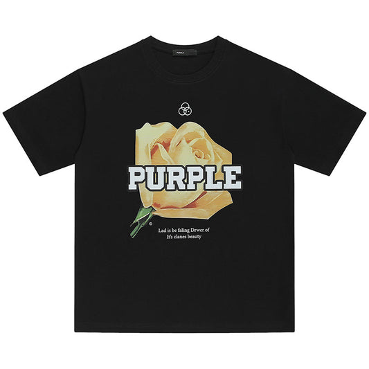 VELCEN Purple Brand Fashion T-Shirt