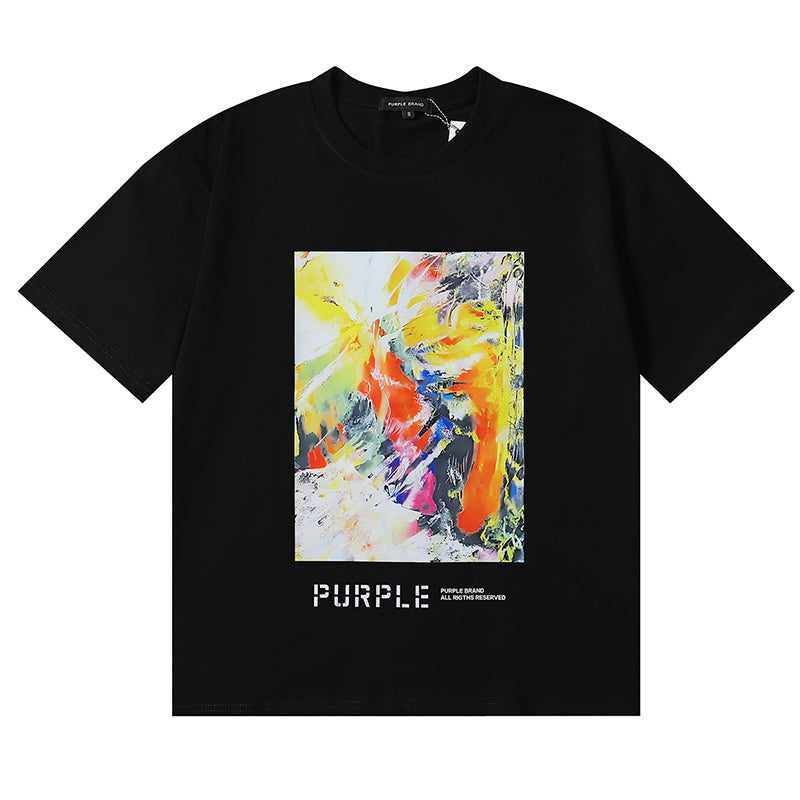 VELCEN Purple Brand Fashion T-Shirt