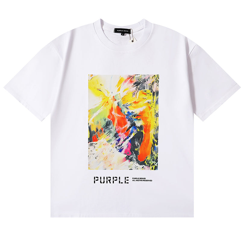 VELCEN Purple Brand Fashion T-Shirt