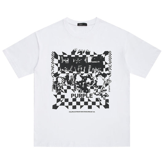 VELCEN Purple Brand Fashion T-Shirt
