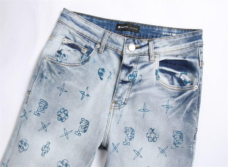 VELCEN Purple Brand Jeans #7049