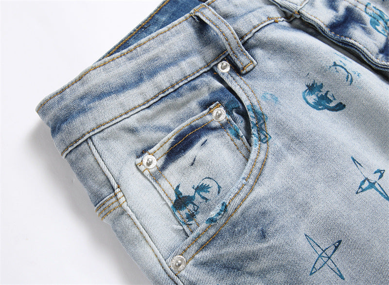 VELCEN Purple Brand Jeans #7049