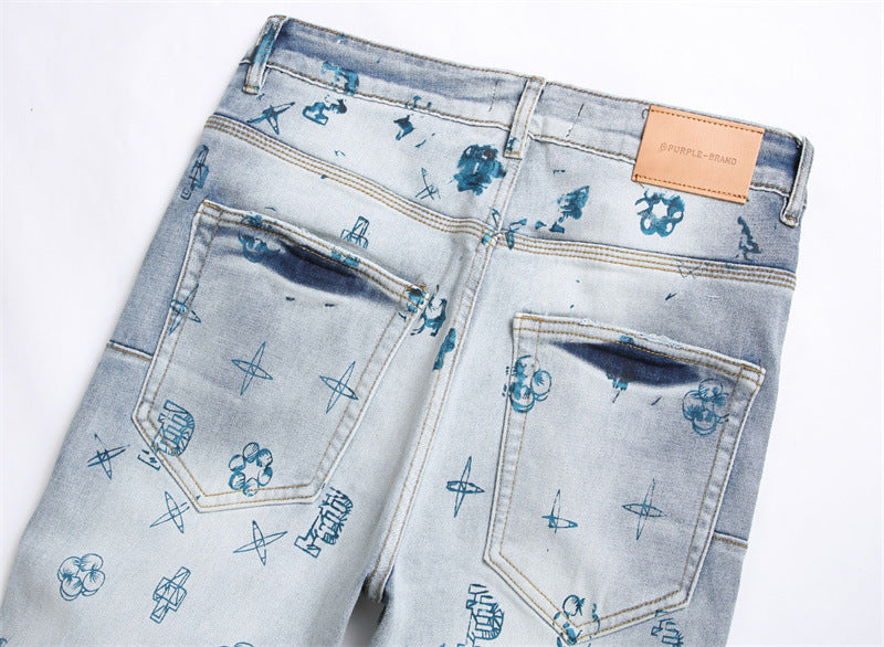 VELCEN Purple Brand Jeans #7049