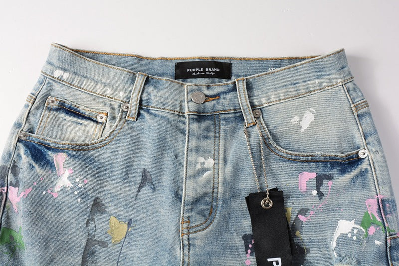 VELCEN Purple Brand Denim Shorts #5066