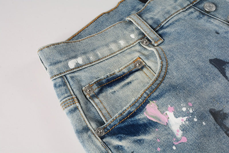VELCEN Purple Brand Denim Shorts #5066