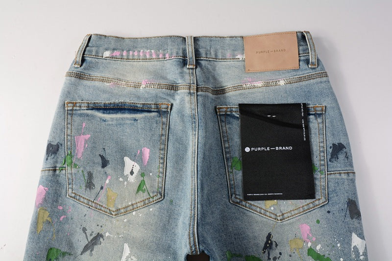 VELCEN Purple Brand Denim Shorts #5066
