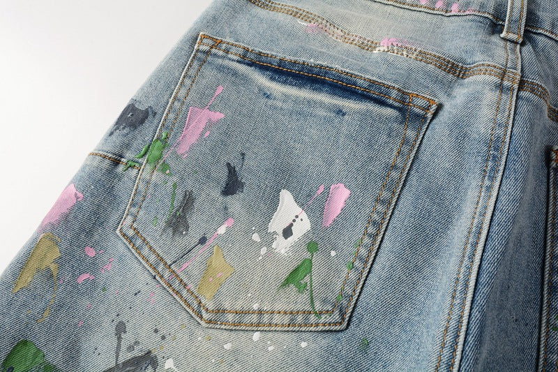 VELCEN Purple Brand Denim Shorts #5066