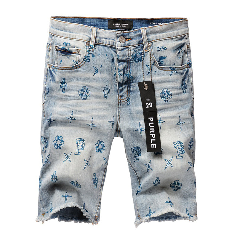 VELCEN Purple Brand Denim Shorts #5063