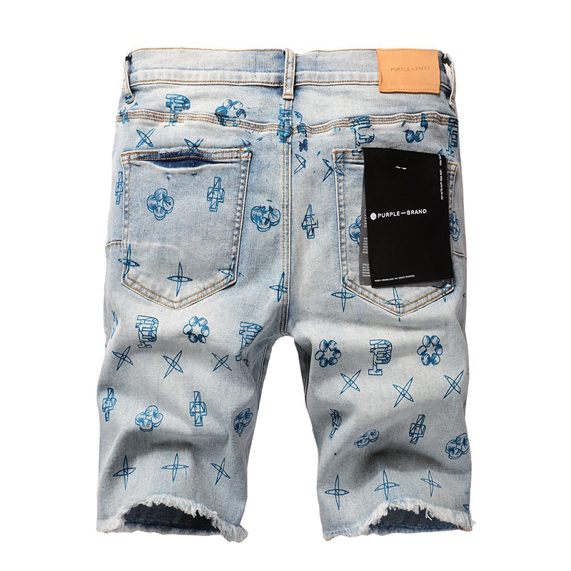 VELCEN Purple Brand Denim Shorts #5063