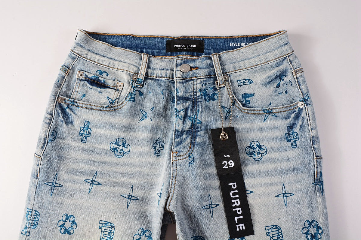 VELCEN Purple Brand Denim Shorts #5063