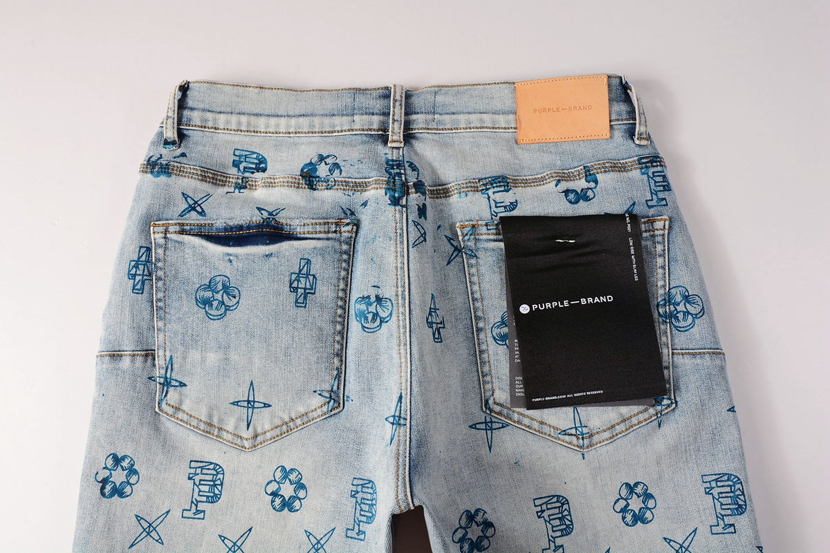 VELCEN Purple Brand Denim Shorts #5063