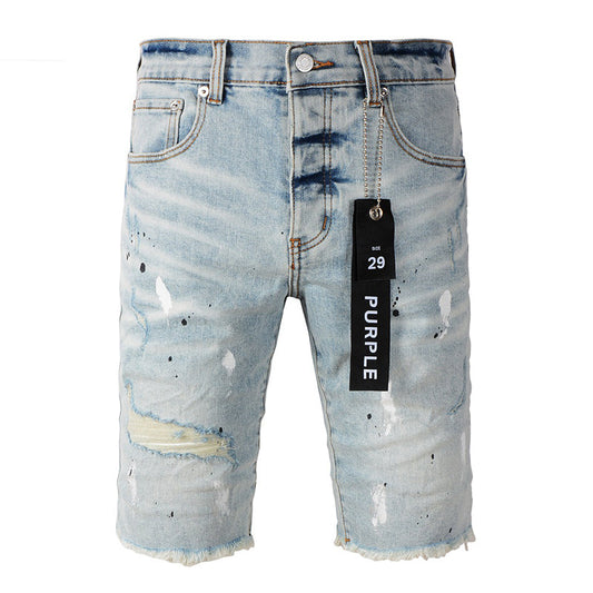VELCEN Purple Brand Denim Shorts #5006