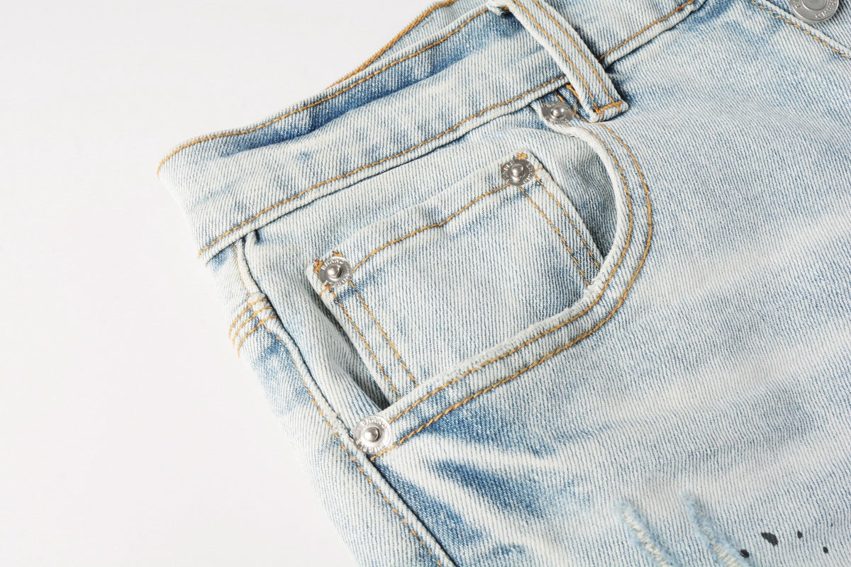 VELCEN Purple Brand Denim Shorts #5006