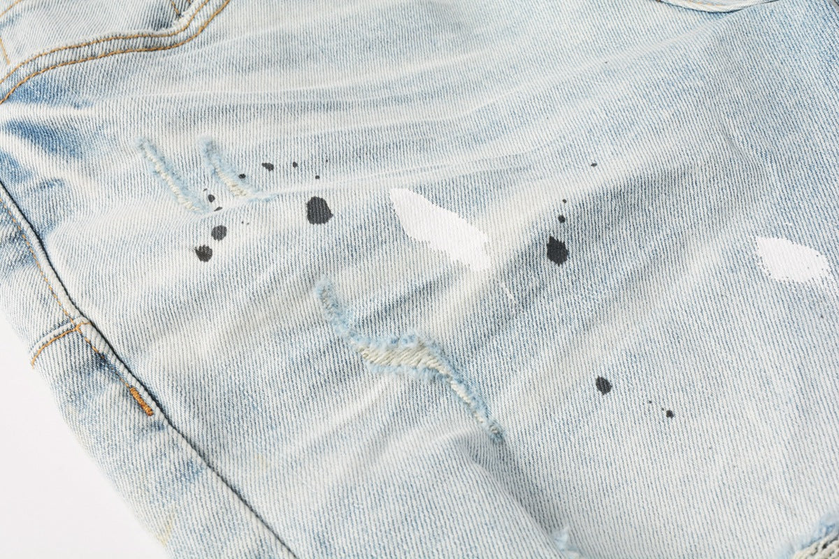 VELCEN Purple Brand Denim Shorts #5006