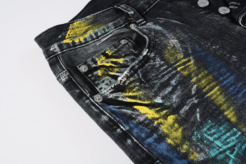 VELCEN Purple Brand Jeans #9078