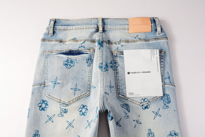 VELCEN Purple Brand Jeans #9063