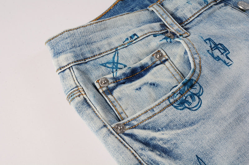 VELCEN Purple Brand Jeans #9063