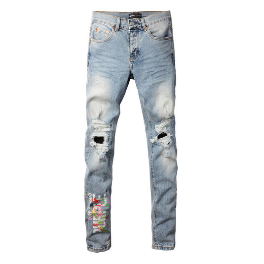 VELCEN Purple Brand Jeans #9101