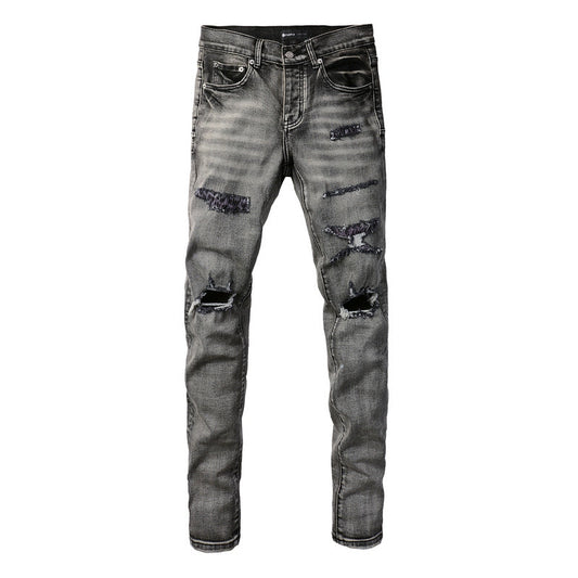 VELCEN Purple Brand Jeans #9068