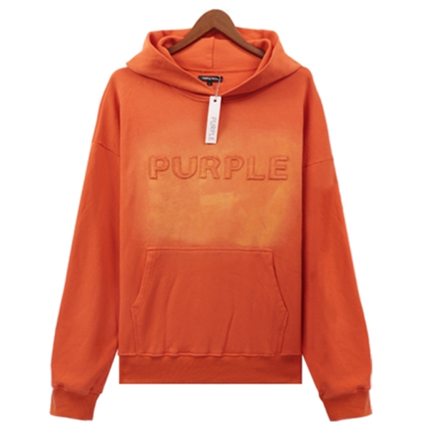 VELCEN Purple Brand Logo Embroidery Hoodies