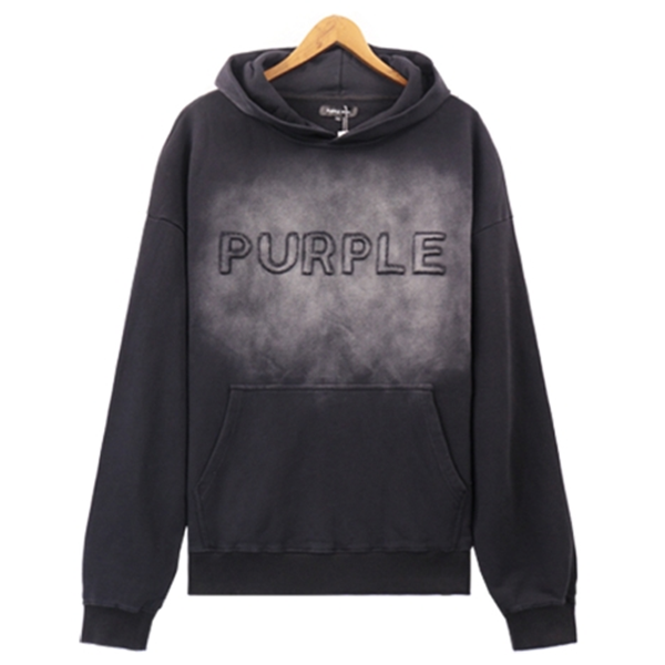 VELCEN Purple Brand Logo Embroidery Hoodies