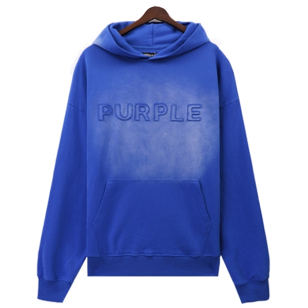 VELCEN Purple Brand Logo Embroidery Hoodies
